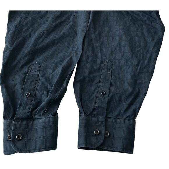 CHARTER CLUB LONG SLV BUTTON-UP  POINTED COLLAR SHIRT, MEN, 17-1/2-44, NAVY BLUE - Picture 8 of 12